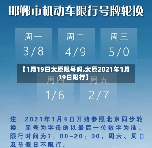 【1月19日太原限号吗,太原2021年1月19日限行】