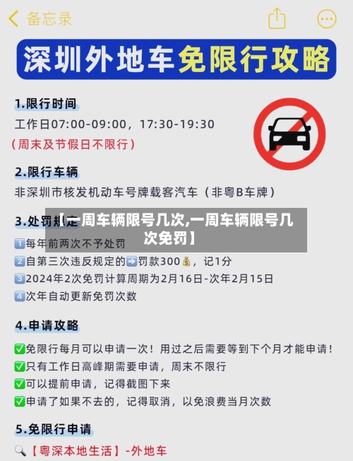 【一周车辆限号几次,一周车辆限号几次免罚】