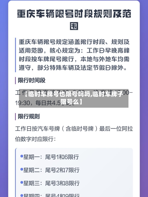 【临时车牌号也限号吗吗,临时车牌子限号么】