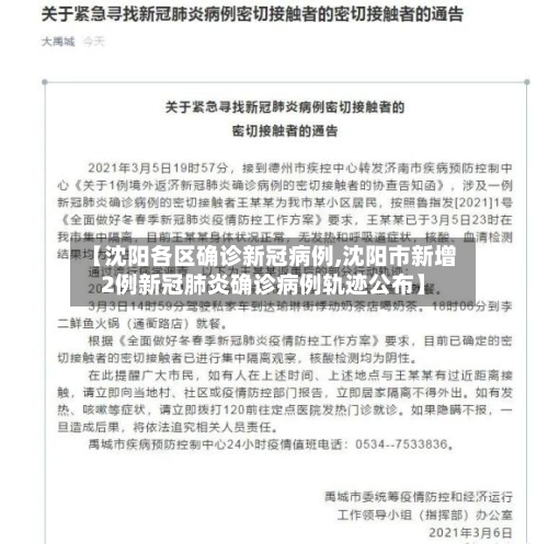 【沈阳各区确诊新冠病例,沈阳市新增2例新冠肺炎确诊病例轨迹公布】