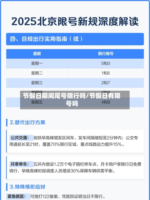 节假日期间尾号限行吗/节假日有限号吗