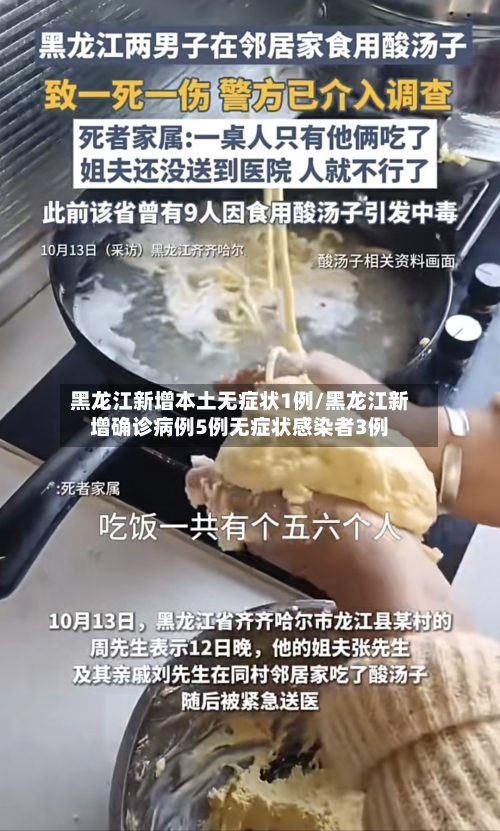 黑龙江新增本土无症状1例/黑龙江新增确诊病例5例无症状感染者3例