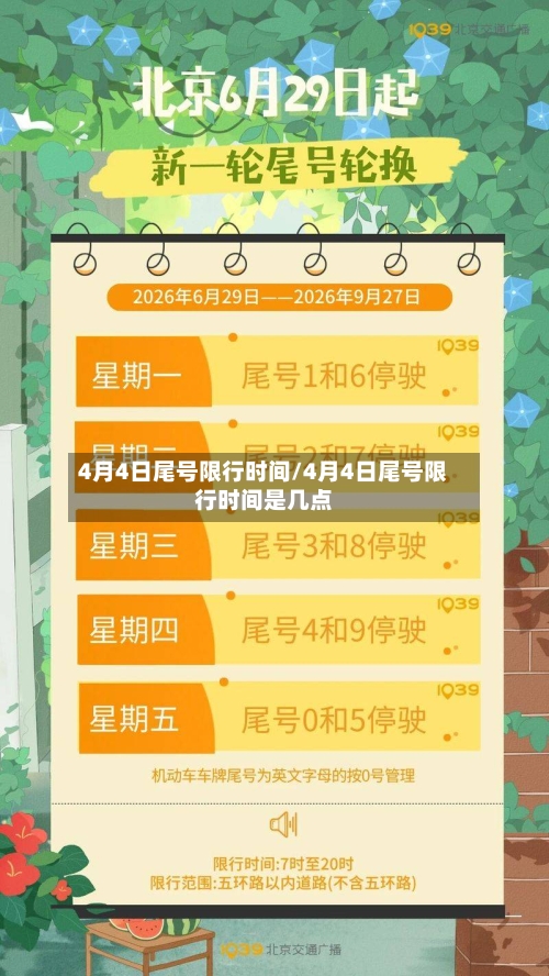 4月4日尾号限行时间/4月4日尾号限行时间是几点