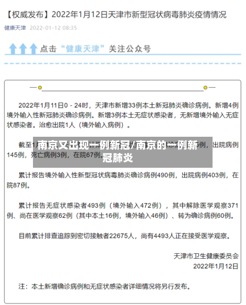 南京又出现一例新冠/南京的一例新冠肺炎