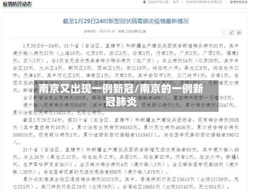 南京又出现一例新冠/南京的一例新冠肺炎
