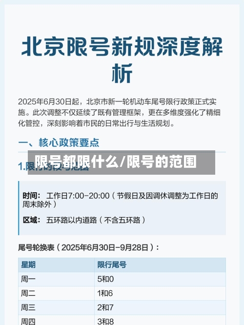 限号都限什么/限号的范围