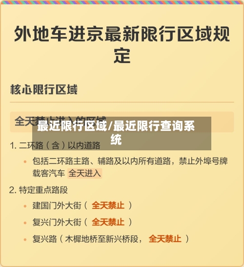 最近限行区域/最近限行查询系统