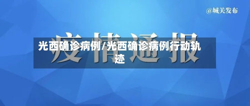 光西确诊病例/光西确诊病例行动轨迹