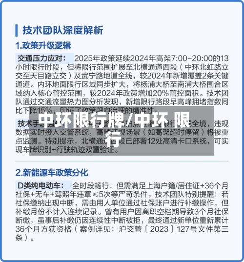 中环限行牌/中环 限行