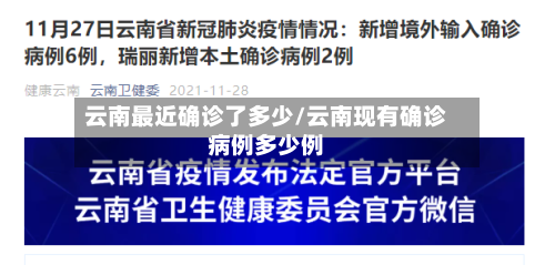 云南最近确诊了多少/云南现有确诊病例多少例