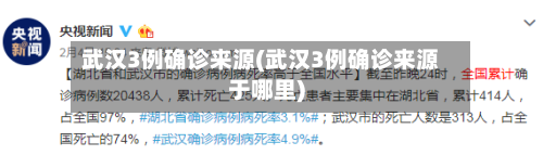 武汉3例确诊来源(武汉3例确诊来源于哪里)