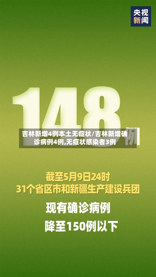 吉林新增4例本土无症状/吉林新增确诊病例4例,无症状感染者3例