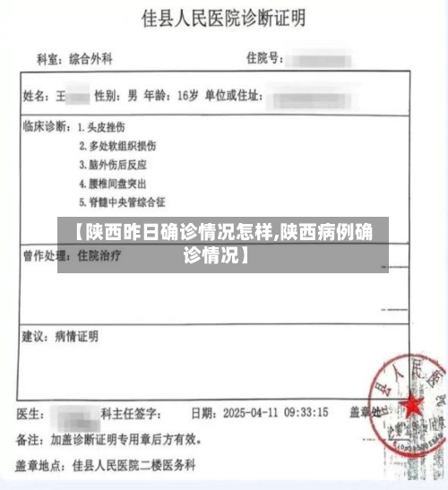 【陕西昨日确诊情况怎样,陕西病例确诊情况】