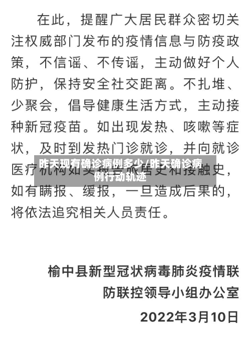 昨天现有确诊病例多少/昨天确诊病例行动轨迹