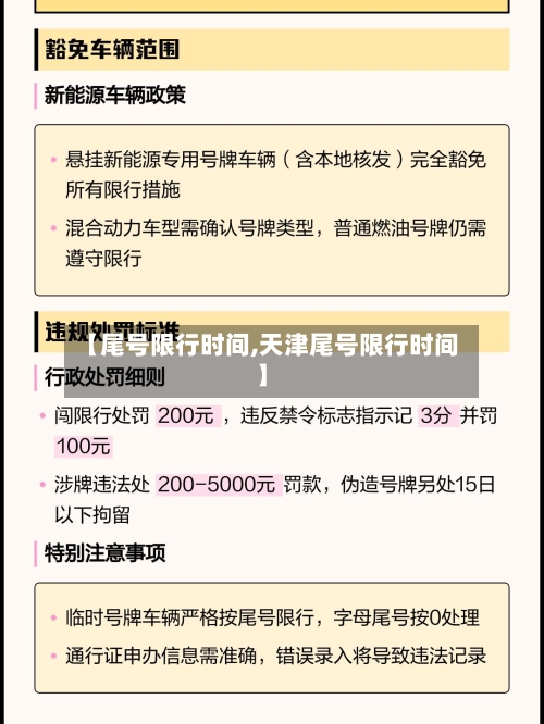 【尾号限行时间,天津尾号限行时间】