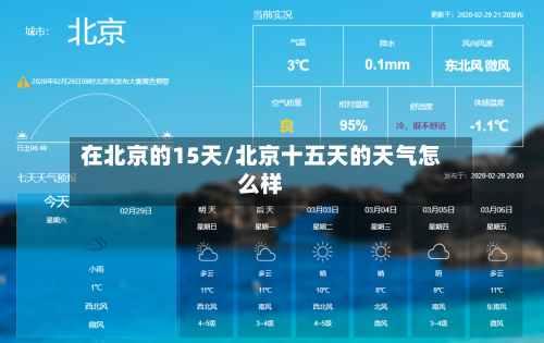 在北京的15天/北京十五天的天气怎么样