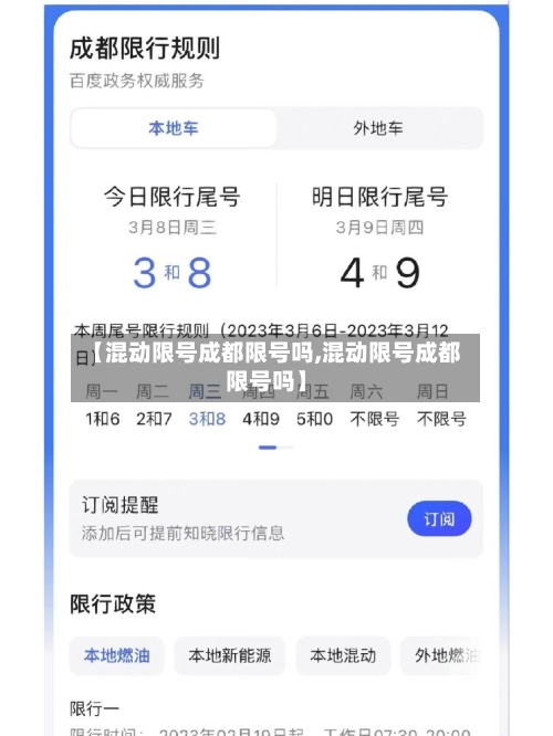 【混动限号成都限号吗,混动限号成都限号吗】