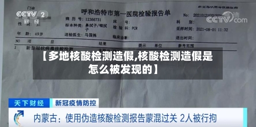 【多地核酸检测造假,核酸检测造假是怎么被发现的】
