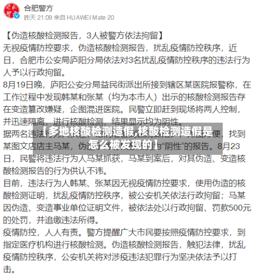 【多地核酸检测造假,核酸检测造假是怎么被发现的】