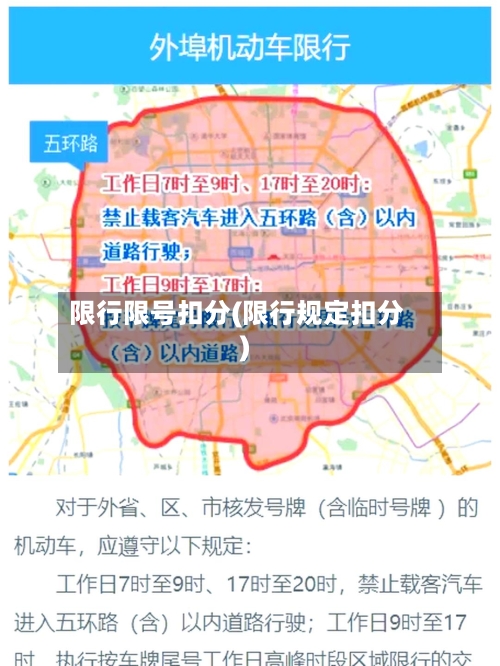 限行限号扣分(限行规定扣分)