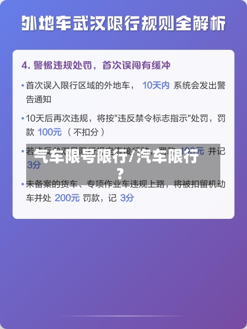 气车限号限行/汽车限行?