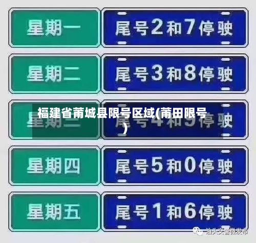 福建省莆城县限号区域(莆田限号)