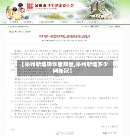【泉州新增确诊者数量,泉州新增多少例新冠】