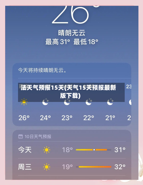 法天气预报15天(天气15天预报最新版下载)