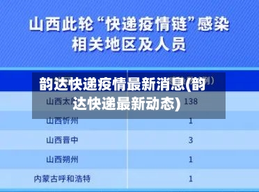 韵达快递疫情最新消息(韵达快递最新动态)