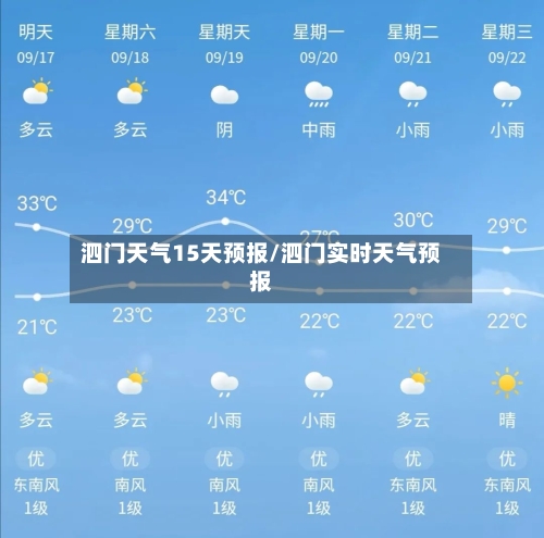 泗门天气15天预报/泗门实时天气预报