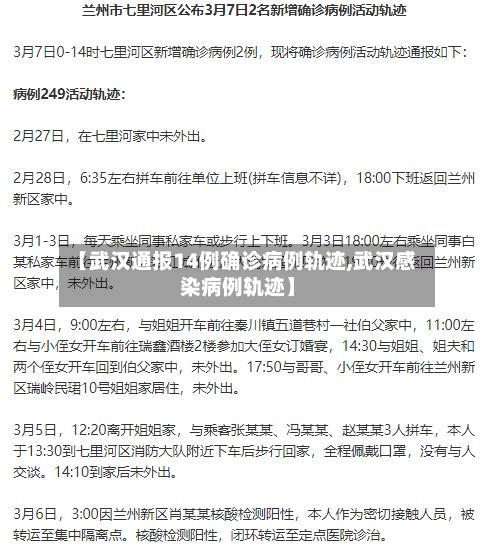 【武汉通报14例确诊病例轨迹,武汉感染病例轨迹】