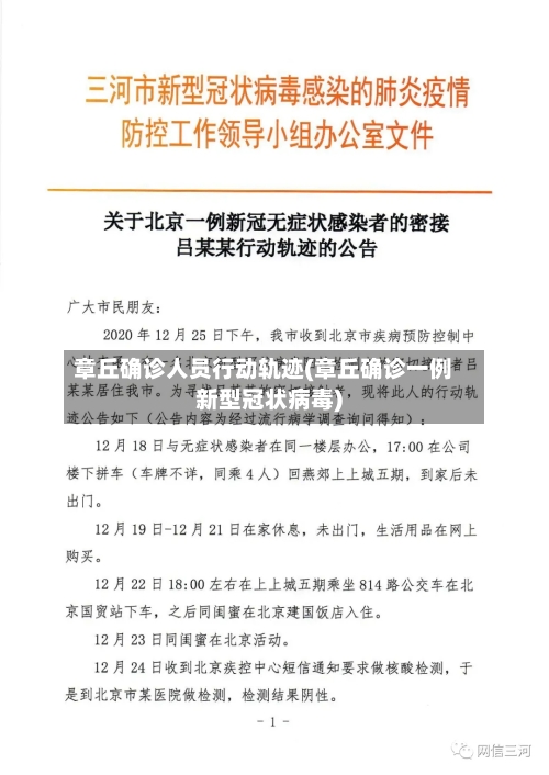 章丘确诊人员行动轨迹(章丘确诊一例新型冠状病毒)
