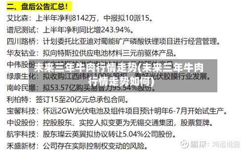 未来三年牛肉行情走势(未来三年牛肉行情走势如何)
