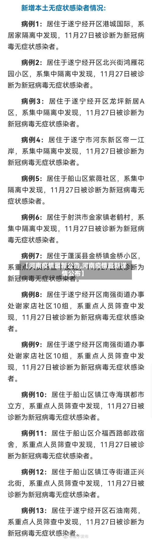 【河南疫情最新公告,河南疫情最新详情公布】