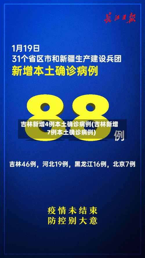 吉林新增4例本土确诊病例(吉林新增7例本土确诊病例)