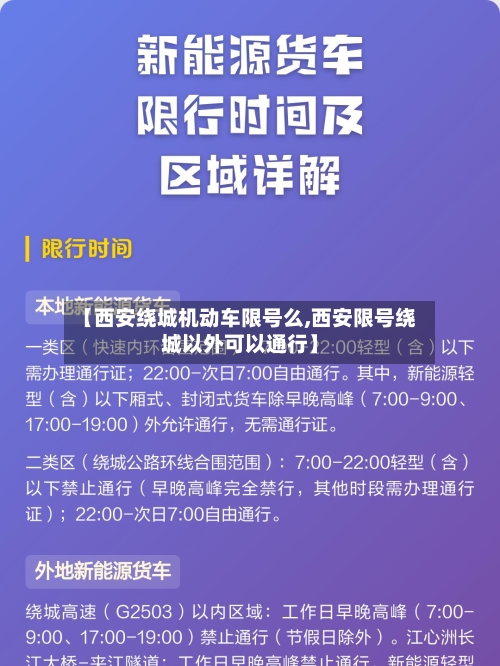 【西安绕城机动车限号么,西安限号绕城以外可以通行】