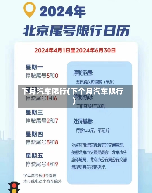 下月汽车限行(下个月汽车限行)