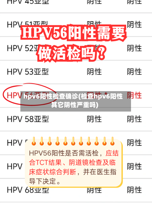 hpv6阳性检查确诊(检查hpv6阳性其它阴性严重吗)