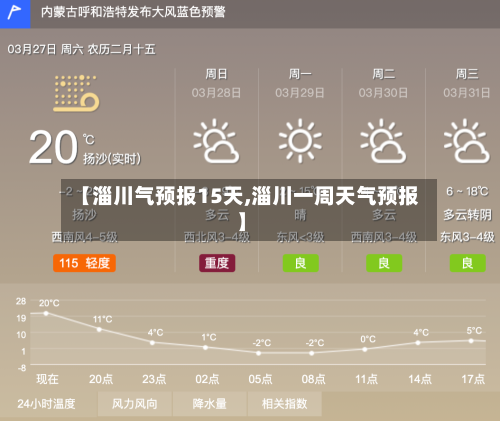 【淄川气预报15天,淄川一周天气预报】