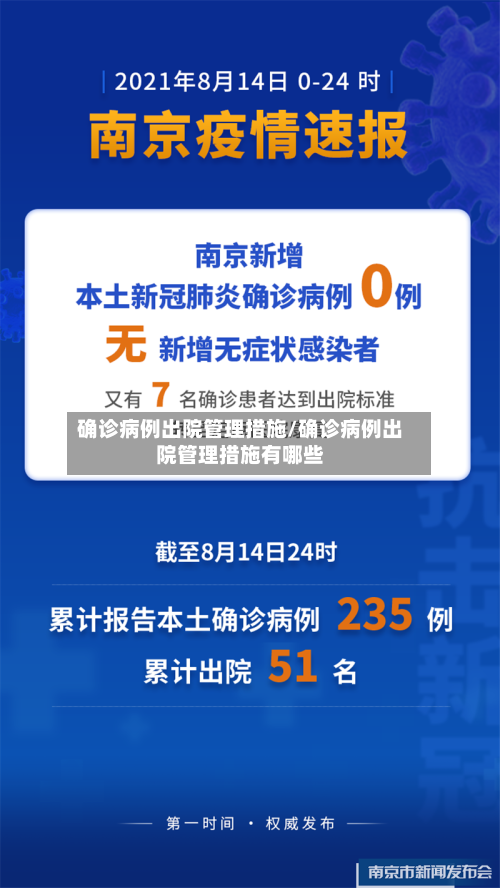 确诊病例出院管理措施/确诊病例出院管理措施有哪些