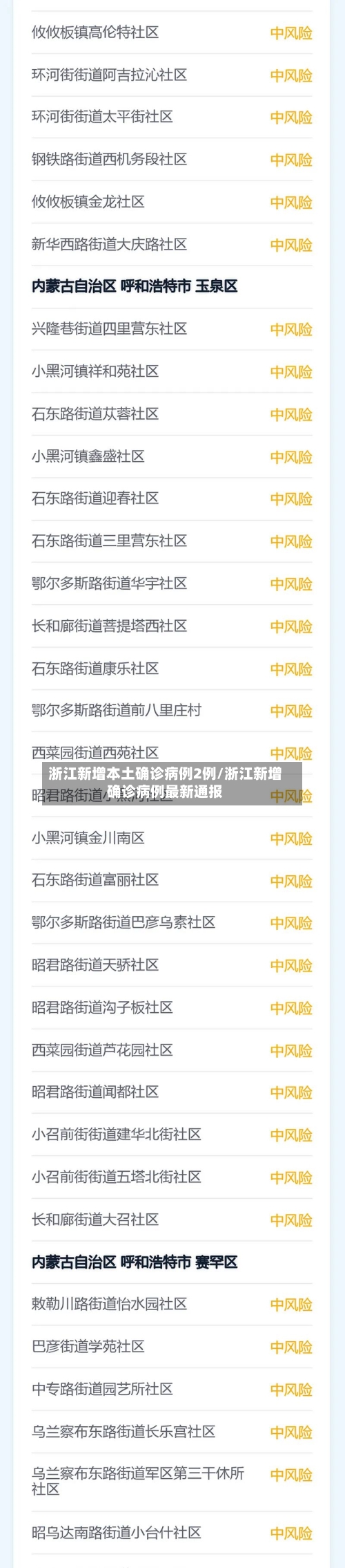 浙江新增本土确诊病例2例/浙江新增确诊病例最新通报