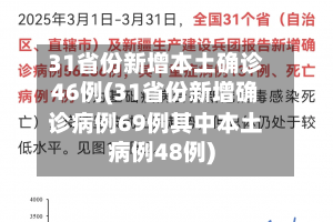 31省份新增本土确诊46例(31省份新增确诊病例69例其中本土病例48例)
