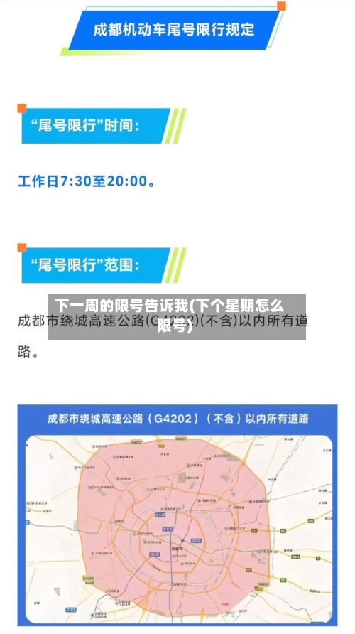 下一周的限号告诉我(下个星期怎么限号)
