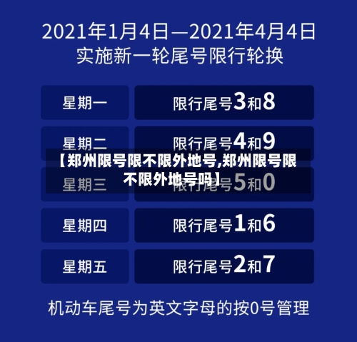【郑州限号限不限外地号,郑州限号限不限外地号吗】