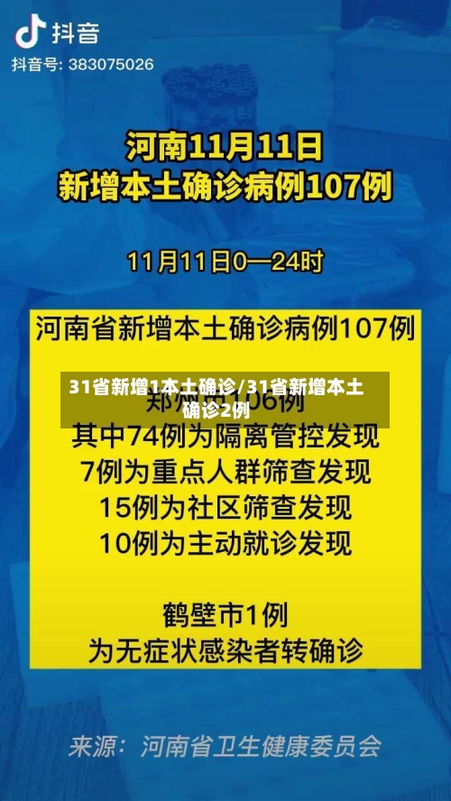 31省新增1本土确诊/31省新增本土确诊2例