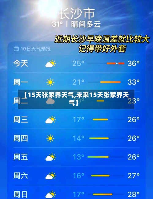【15天张家界天气,未来15天张家界天气】