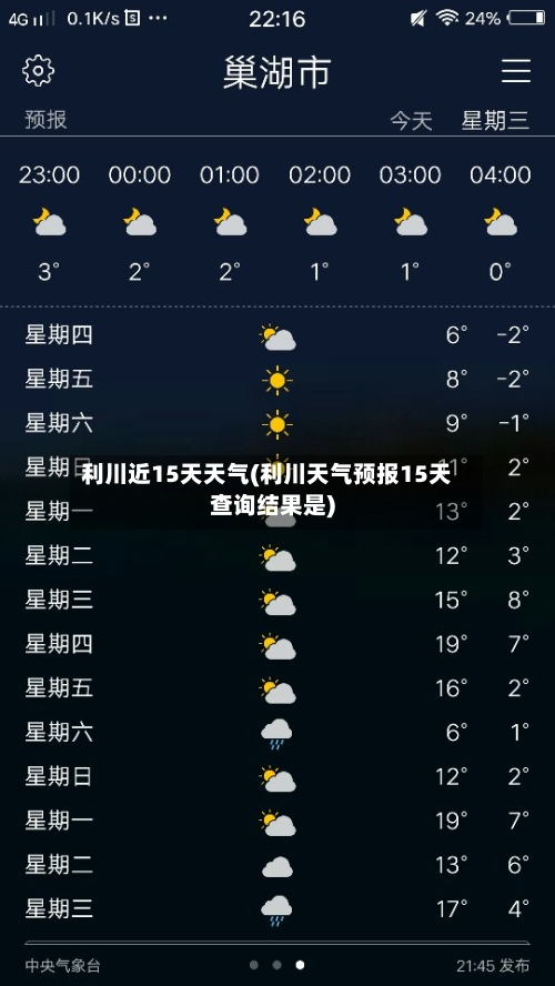 利川近15天天气(利川天气预报15天查询结果是)