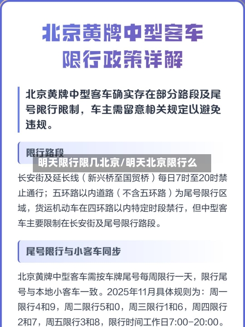 明天限行限几北京/明天北京限行么