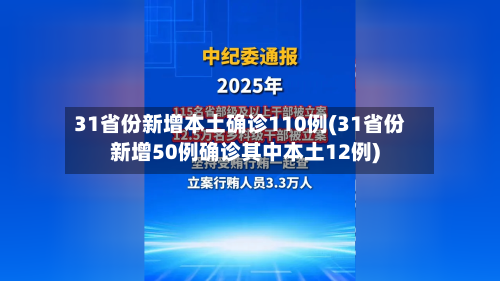 31省份新增本土确诊110例(31省份新增50例确诊其中本土12例)