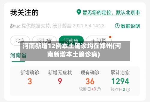 河南新增12例本土确诊均在郑州(河南新增本土确诊病)